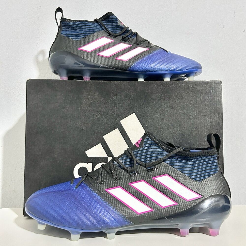 Adidas Ace 17.1 Primeknit FG “Black Blue” Men’s Size 10.5 Soccer Cleats